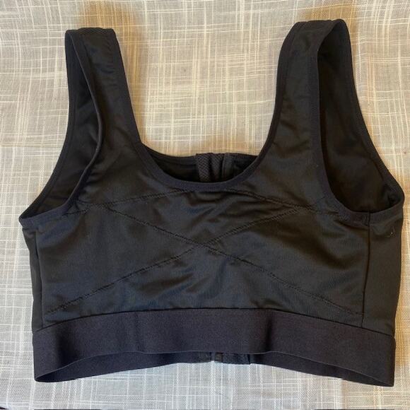 Yvette Womens Front Zip Black Sports Bra Size 34DDD Great Condition - Picture 3 of 5
